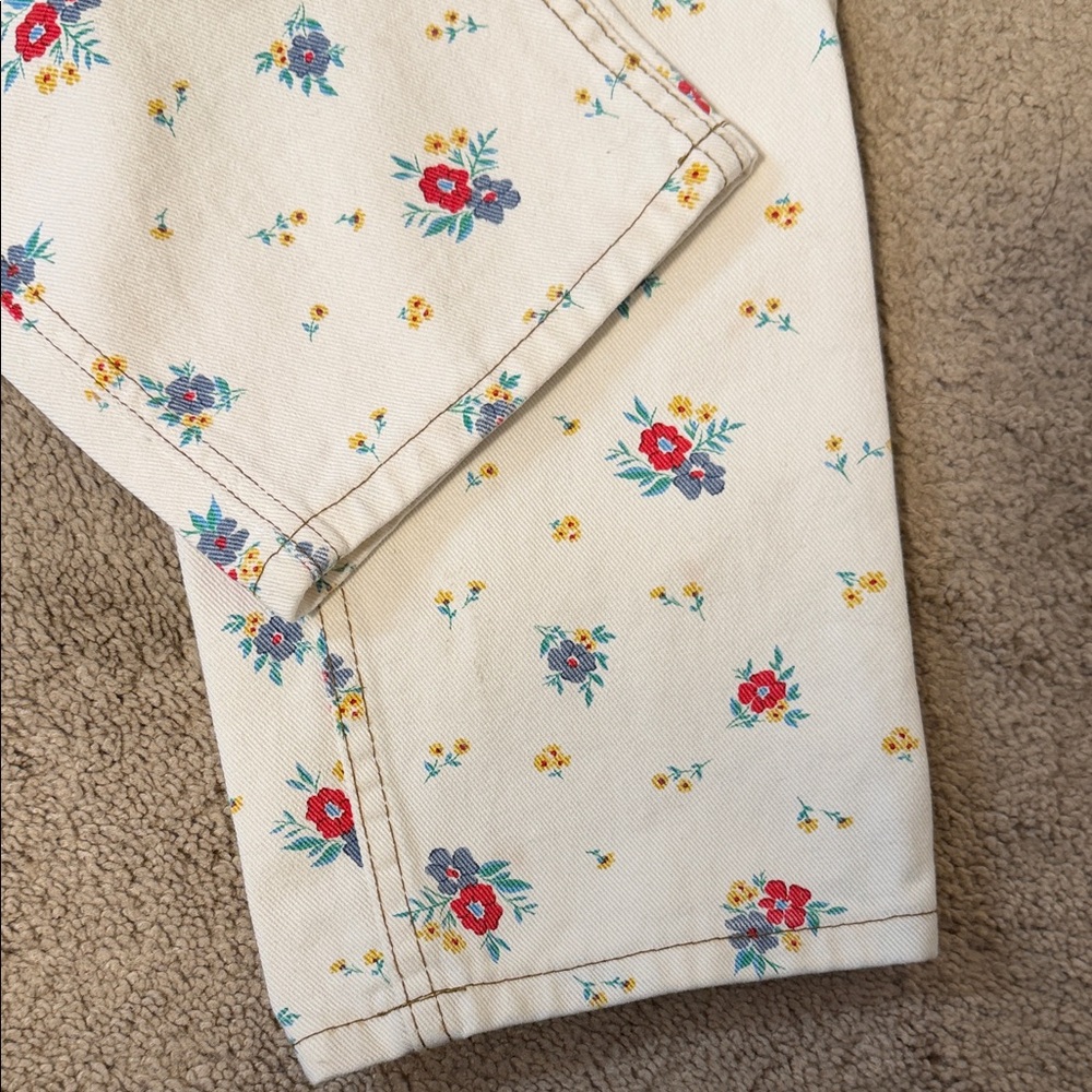 Billabong X Wrangler She's Cheeky High Rise Floral Jeans Size 27 - Picture 7 of 9